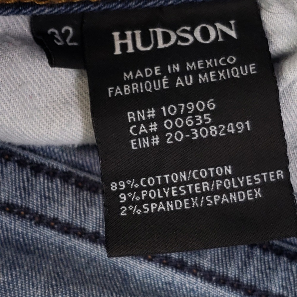 Hudson Jeans Signature Midrise Bootcut Women 32 Blue Denim Flap Pocket Stretch - Picture 11 of 12
